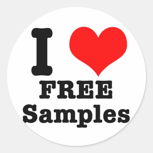 Ik HOU van gratis monsters Ronde Sticker (Voorkant)