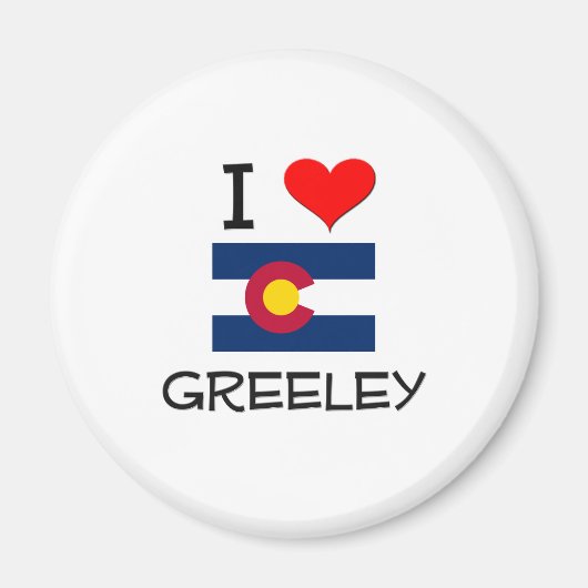 Ik hou van GREELEY Colorado Magneet (Voorkant)