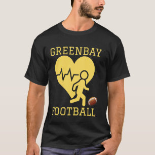 Ik hou van Greenbay Voetbal Moeder Meisjes Voetbal T-shirt
