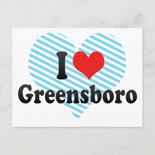 Ik hou van Greensboro Briefkaart (Voorkant)