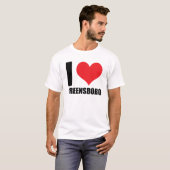 Ik hou van Greensboro T-shirt (Voorkant volledig)