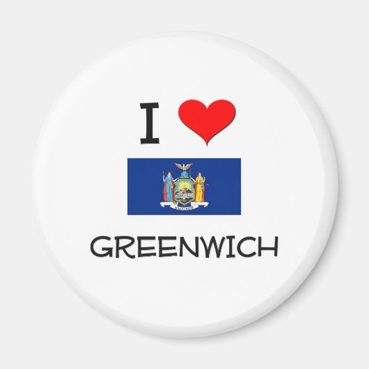 Ik hou van Greenwich New York Magneet (Voorkant)