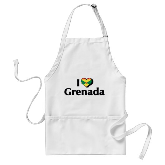 Ik hou van Grenada-vlag Standaard Schort (Voorkant)