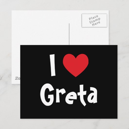 Ik hou van Greta Briefkaart (Voorkant / Achterkant)