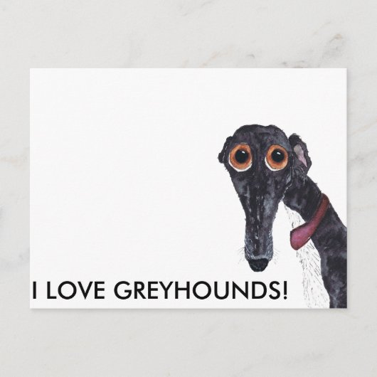 IK HOU VAN GREYHOUNDS! BRIEFKAART (Voorkant)