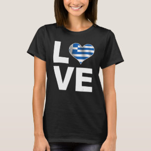 Ik hou van Griekenland hartvlag Griekenland T-shirt