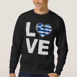 Ik hou van Griekenland hartvlag Griekenland Trui