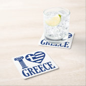 Ik hou van Griekenland Kartonnen Onderzetters (Insitu)