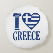 Ik hou van Griekenland Rond Kussen (Achterkant)