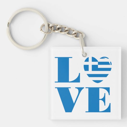 Ik hou van Griekenland Sleutelhanger (voorkant)