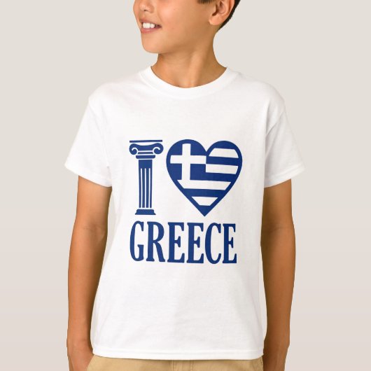 Ik hou van Griekenland T-shirt (Voorkant)