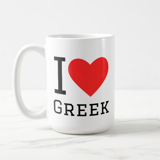Ik hou van Grieks Koffiemok (Links)