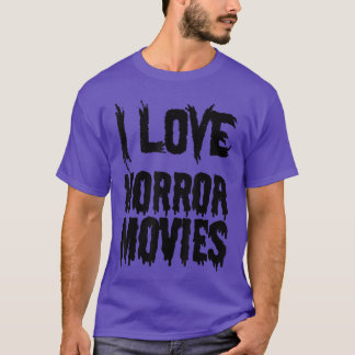 Ik hou van griezelfilms Grappige griezelfilm liefh T-shirt
