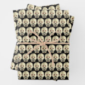 Ik hou van griezelige poppen - Doll Head Inpakpapier Vel (In situ)