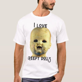 Ik hou van griezelige poppen - Doll Head T-shirt