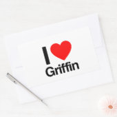 ik hou van griffin rechthoekige sticker (Envelop)