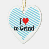 Ik hou van Grind Keramisch Ornament (Links)