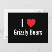 Ik hou van Grizzly-Beren Briefkaart (Voorkant / Achterkant)