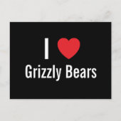 Ik hou van Grizzly-Beren Briefkaart (Voorkant)