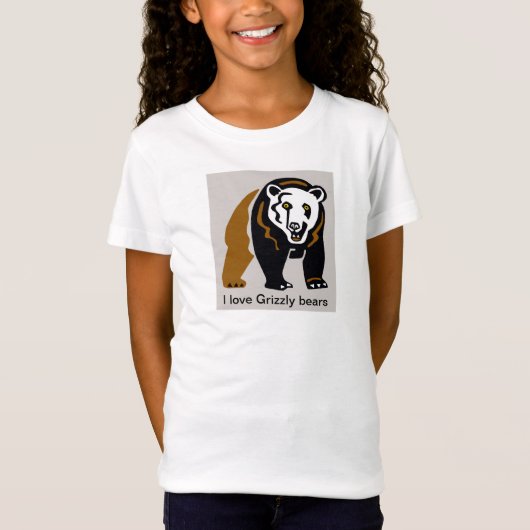 Ik hou van GRIZZLY BEREN- Dierenvriend - Wildlife T-shirt (Voorkant)