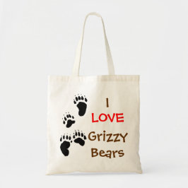 ik hou van grizzly beren tote bag