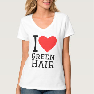 Ik hou van groen haar t-shirt
