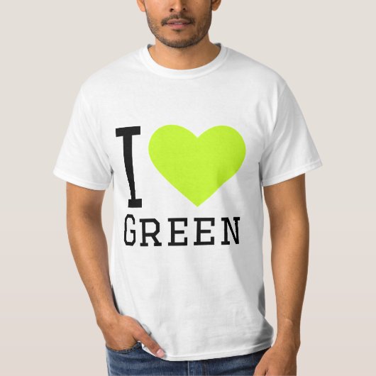 Ik hou van groen t-shirt (Voorkant)