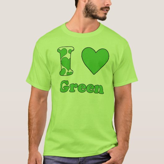 Ik hou van groen t-shirt (Voorkant)