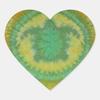 Ik hou van groene schildpadden stropdas kleurstof hart sticker