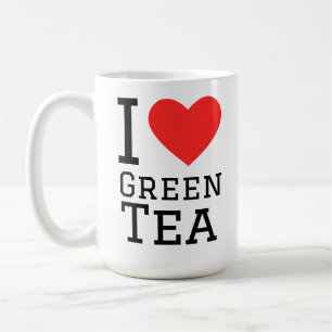 Ik hou van groene thee koffiemok