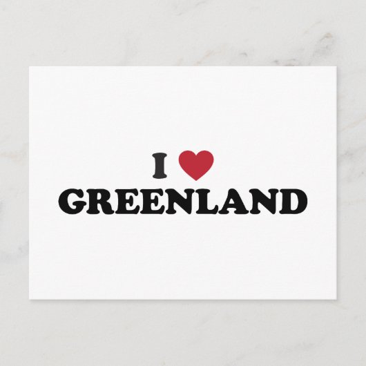 Ik hou van Groenland Briefkaart (Voorkant)