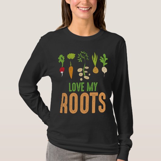 Ik hou van groente en fruit Gardener Funny Gardeni T-shirt (Voorkant)