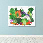 Ik hou van groenten canvas afdruk (Insitu (Houten vloer))