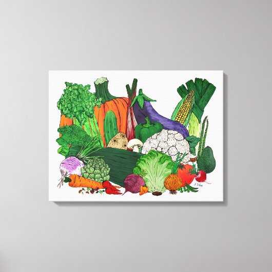 Ik hou van groenten canvas afdruk (Voorkant)