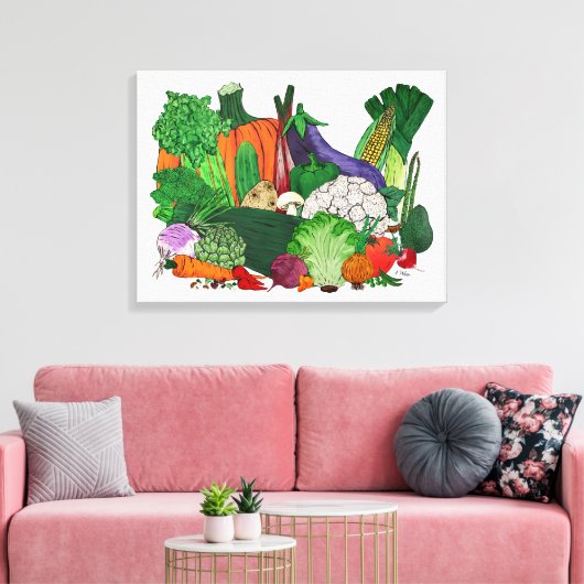 Ik hou van groenten canvas afdruk (Insitu (Woonkamer))