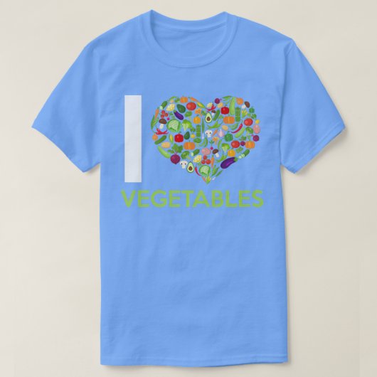 Ik hou van groenten en fruit groenten t-shirt (Design voorkant)