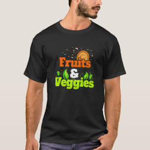 Ik hou van groenten en vegetarische vegetariërs di t-shirt