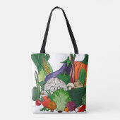 Ik hou van groenten tote bag (Achterkant)