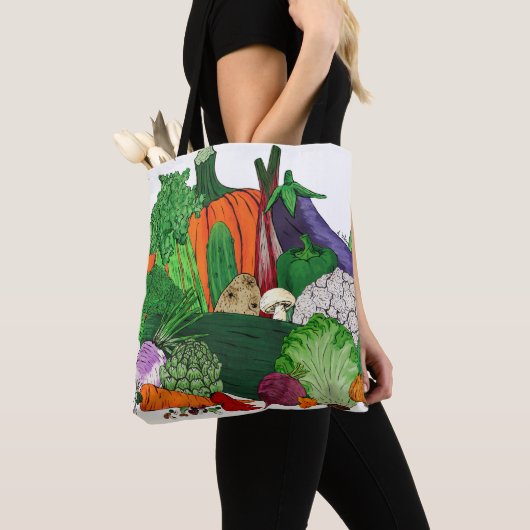 Ik hou van groenten tote bag (Dichtbij)
