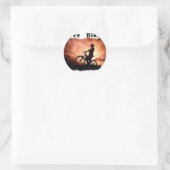 Ik hou van grof fietsen ronde sticker (Tas)