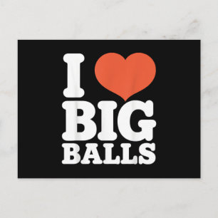 Ik hou van grote ballen, hetero vrouwen homoseksue briefkaart
