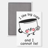 Ik Hou van Grote Bekers – Grappige Magneet (Voorkant / Achterkant)