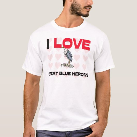 Ik hou van grote blauwe haren t-shirt (Voorkant)