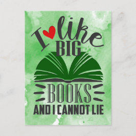 Ik hou van grote boeken briefkaart