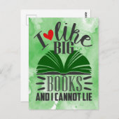 Ik hou van grote boeken briefkaart (Voorkant / Achterkant)