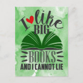 Ik hou van grote boeken briefkaart (Voorkant)