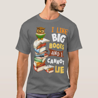 Ik hou van grote boeken en ik kan niet 2 lenen t-shirt