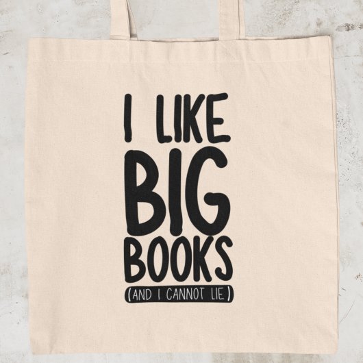 Ik hou van grote boeken Grappige boekenwurm lezer  Tote Bag
