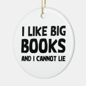 Ik hou van grote boeken keramisch ornament (Links)