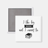 Ik hou van grote boeken, koelkast magneet (Voorkant / Achterkant)